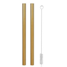 2Pcs Reusable Drinking Straw High Quality 304 Stainless Steel Metal Straw with Cleaner Brush For Mugs 20/30oz