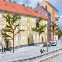 3/PCS HO N TT Scale Model Railroad Train Post Street Lights LED 12 V Modern Style Boulevard/Highway/Parking Area Lights/Layout