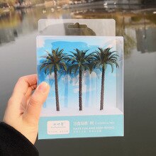 3/pkg Brass Etched Model Palm trees 3.94" (100mm) landscape model train railway/railroad layout scenery DIY miniature manualidad