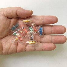 30pcs transparent capsule shell For DIY Iphone Case Plastic Jar Container Pill Box Bottle Splitter Mini Person Figurine Kids Toy