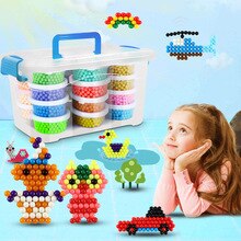 36 Colors 6000Pcs 5mm Water Spray Beads DIY 3D Puzzles Toy Hama Beads Magic Beads Educational Gift Water Perlen Learn Kids Toys