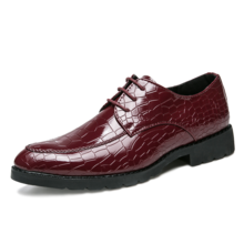 38~44 Leather Shoes Men Comfortable Stylish Gentleman's Business Oxford Shoes for Men Crocodile Shiny Leather Men's Stage Shoes*