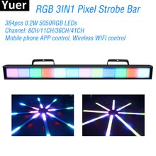 384Pcs LEDs RGB Pixel Wall Washer Strobe Light RGB 3IN1 LED Bar DMX Strobe Stage Lights For DJ Disco Party Bar Club Strobe Light