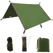 3x3m Sun Shelter Tent Tarp for Beach Waterproof Shade Outdoor Camping Hammock Rain Fly Pool Ultralight UV Garden Awning Canopy