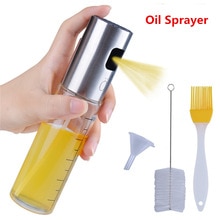 4 Pack Oil Sprayer Dispenser Set Oil Spray Bottle Oil Dispenser and Cleaning Brush for BBQ Salad Baking and Kitchen Cooking