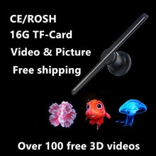 43cm Hologram Led Fan holographic 3D Advertising Display Fan Wholesale TF card
