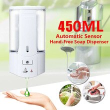 450mL Wall Mounted Automatic Soap Dispenser Infrared Induction Smart Liquid Soap Dispenser for Kitchen Bathroom Accessory