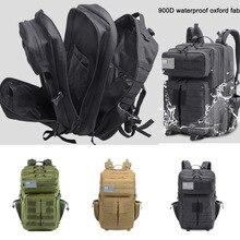 45L camouflage waterproof tactical backpack Molle military hunting bag for travel hiking  fishing camping equipment