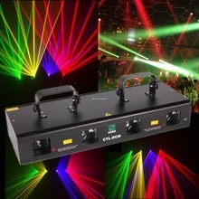 460mW 4 Lens Xmas RGPY Stage DMX Laser Light Wedding Party Show DJ Disco Club Effect Lighting System Ship from EU