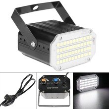 48 LED 12W Stage Effect Light Flashing White Light Remote Sound Activated Disco Lights for Festival Parties / KTV / Christmas