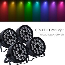 4Pcs 18x10W LED Stage Washer RGBWA 5in1 Live Show Par Light DMX512 Concert Party