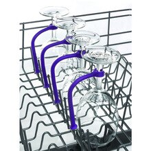 4Pcs Adjust Flexibly Silicone Wine Glass Dishwasher Goblet Purple Holder Safer Stemware Saver #25 eR