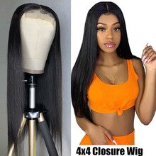 4X4 Lace Closure Wig Brazilian Human Hair Wigs For Women Pre Plucked With Baby Hair Natural Hairline 100%Human Hair Wig BeauHair