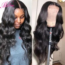 4X4 Lace Closure Wig Human Hair Wigs Body Wave Brazilian Brown Wigs For Black Women Natural Color Non Remy Wig Mslove