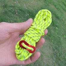4mm Reflective Rope Paracord Outdoor Camping Tent Wind Rope 4mm Sun Shelter Awning With Aluminum Alloy Buckle Adjuster Wigwam