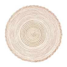4pcs Round Weave Placemat Table Mat Pad Tableware Coffee Cups Coasters Heat Resistant Mat Home Kitchen Wedding Party Table Decor