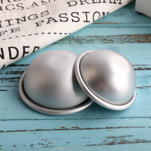 5.5*2.5cm Mini Aluminum Alloy Shallow Semicircle Bath Bomb DIY Spa Tool Accessories 1PC Salt Ball Metal Mold 3D Sphere Shape