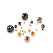 500pcs/lot 2 2.5 3 4mm Silver Gold Round Spacer Beads Ball End Seed Metal Beads For Jewelry Making Findings Accessories Supplie