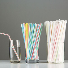50PCS Flexible Plastic Straws Extra Long Flexible Bendy Straw Party Multi Colorful Drinking Straws Disposable
