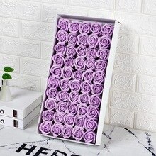 50Pcs Floral Scented Bath Soap Rose Flower Petals Plant Essential Oil Rose Soap Set Bath Soap Shaped Petals Wedding Party Gift
