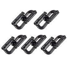 5pcs Sport Backpack Clasps Multi-Purpose Outdoor Locking Carabiner Durable Hanging Buckle D-Ring Climbing Accessories Black