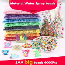 6000pcs Beads Water Spray Beads DIY Puzzles Toy Water Magic Beads Ball Games Aqua Handmade Magic Mixed Color Toys for Children