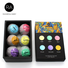 60g*6Spa Skin Care Organic Bath Bombs Bubble Bath Salts Ball Essential Oil Handmade SPA Stress Relief Exfoliating Bath Salts