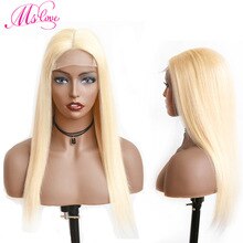 613 Lace Wig Blonde 4X4 Lace CLosure Human Hair Wigs Straight Brazilian Wigs For Women Transparent Lace 130% Non Remy