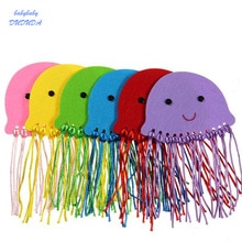 6PCS Tether Jellyfish DIY HandmadeToys Weave Knot Material package Kindergarten Education Decorate Nonwoven fabric Child manual