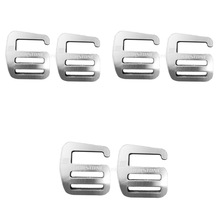 6pcs Metal G Hook Webbing Buckle Accessories Lightweight And Strong Alloy 25mm Silver for Webbing Straps Clothing Belts