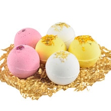 6pcs Natural Bath Salt Bubble Shower Ball Essential Oil Multiple Skin Moisturizing Exfoliating Pure plant extract Bubble Ball