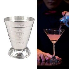 75ml Measuring Shot Cup Ounce Jigger Bar Cocktail Drink Mixer Liquor Measuring Cup Mojito Measurer Coffee Mug Stainless Steel