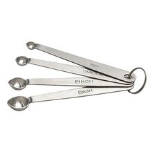 #8P4pc Heart Shape Measuring Spoons Stainless Steel Head Cooking Spice Spoons Baking Measuring Tools Cooking Set CM