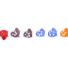 8Seasons DIY Lampwork Glass Beads Glove Mixed Color Dot About 18mm x 15mm,35.2cm(13 7/8") long, 1 Strand (Approx 20 PCs/Strand)