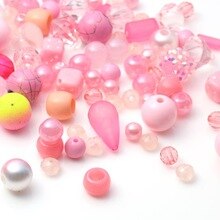 8Seasons Fashion Acrylic Spacer Beads Mixed Geometric Round Star Colorful At Random Jewelry DIY Gifts Accessories, 100 Grams