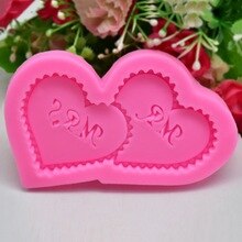 #8Wedding cake decorating Mr & Mrs Letter heart chocolate tools DIY love cookies baking fondant silicone moldCM