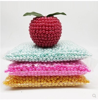 8mm in diameter high brightness ABS imitation pearl for foam bear decorative accessories colorflu beads DIY handmade materials