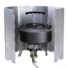 9 Plates Wind Shield Screens Foldable Outdoor Camping Cooking Cooker Gas Stove Windshield Wind Screen