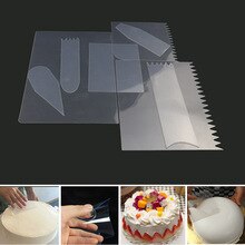 9Pcs Transparent Cake Scraper Fondant Mousse Cake Spatula Icing Butter Smoother Dough Cutter for Baking Cake Decorating Tools