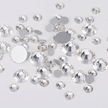 AAA+ High Quality Glass Strass Glass Clear Rhinestones Not Hot Fix Rhinestone For Fabric Garment DIY Jewelry Making Supplies