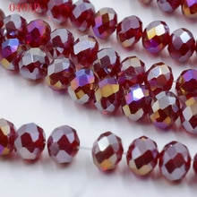 AB Color Crystal Rondelle Beads 4mm Glass Loose 145pcs/lot DIY Natural Stone Spacer 48 Faceted Beading Czech jewelry Materials