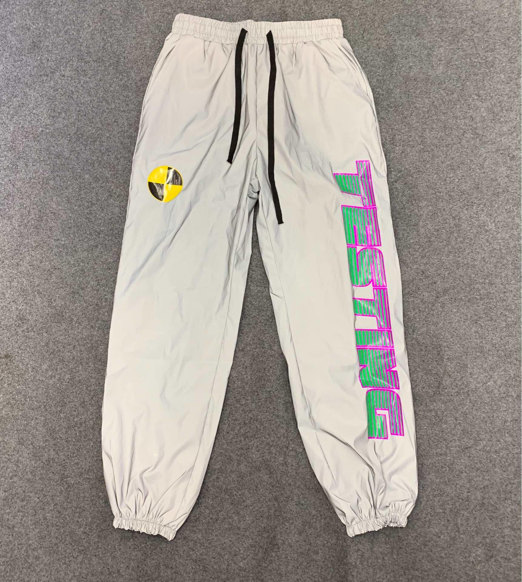 ASAP ROCKY Sweatpants Pants 3M Reflective Men Women 19ss Joggers Sweat Sports Trousers TESTING 3M REFLECTIVE JOGGERS  Hip Hop