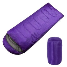 Adult Single Camping Waterproof Suit Case Envelope Sleeping Bag Purple