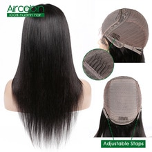 Aircabin Hair 4x4 wigs Peruvian Straight Lace Closure Wig Human Hair Wigs With Baby Hair Non Remy For Black Women Lace Wig