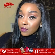 Ali Queen Hair 13X4/13x6 Straight Lace Front Wig Natural Color 360 Lace Frontal Wig 8" to 36" Virgin Remy Human Hair Wigs
