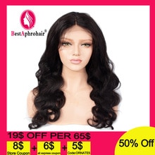 Aphro 13*4 body wave lace front wig with baby hair Pre Plucked brazilian Remy Hair lace front human hair wigs Natural Color
