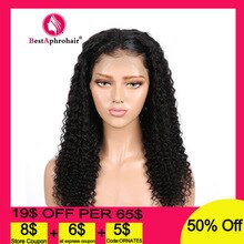 Aphro 360 Lace Frontal Wig Pre Plucked With Baby Hair Brazilian Remy Curly Lace Front Human Hair Wigs 10-24inch Natural Color