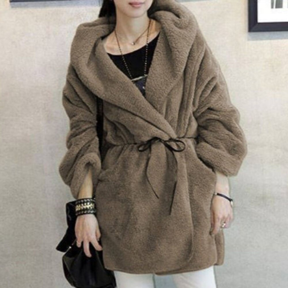 Autumn Spring Faux Fur Coat Women Korean Warm Teddy Bear Coat Ladies Fur Jacket Female Teddy Outwear Plush Overcoat Long Coat
