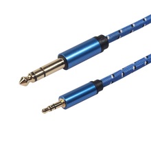 Auxiliary Cable Vent 3.5Mm To 6.5Mm Audio Jack Cable 3.5 To 6.35 Male To Male Guitar Mixer Amplifier Cd Player Auxiliary Line