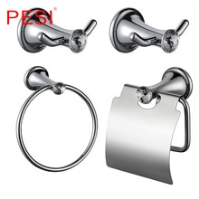 Bathroom Accessories Hardware Set Towel Rail Rack Bar Shelf Toilet Paper Tissue Holder Robe Coat Hook Toothbrush Holder,Chrome.